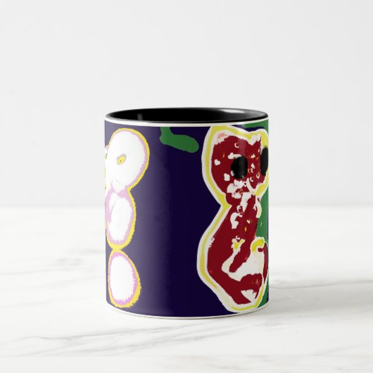 Seepferd cooler Sommer Zweifarbige Tasse (Mittel)