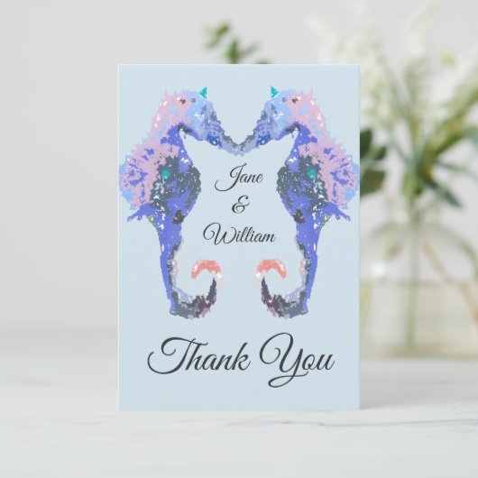 Seepferd danken Ihnen Karten (Stehend Vorderseite)