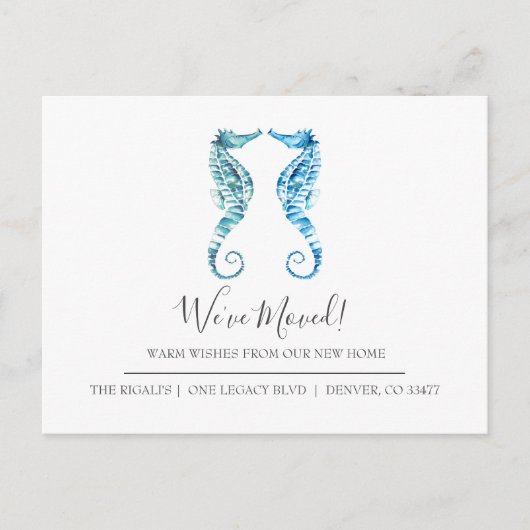 Seepferd der Wasserfarbe Änderung der Postkarten (Vorderseite)