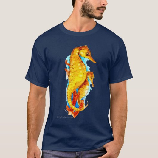 Seepferd (dunkel) T-Shirt (Vorderseite)