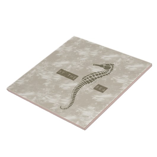 Seepferd durch das Meer Fliese (Seite)