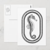 Seepferd Erwachsenenfarben Postkarte (Vorne/Hinten)