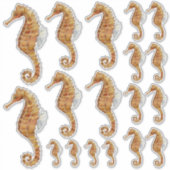 Seepferd Familie 18 Aquarellfarben durchgestrichen Aufkleber (Vorderseite)