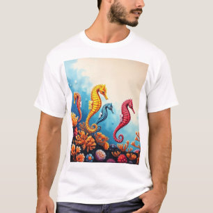 "Seepferd Family T - Shirt: Ocean Serenity Design" T-Shirt