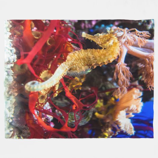 Seepferd Fantasy Fleecedecke (Vorderseite (Horizontal))