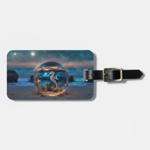 Seepferd Fantasy Starfish Beach bei Nacht Cool Gepäckanhänger
