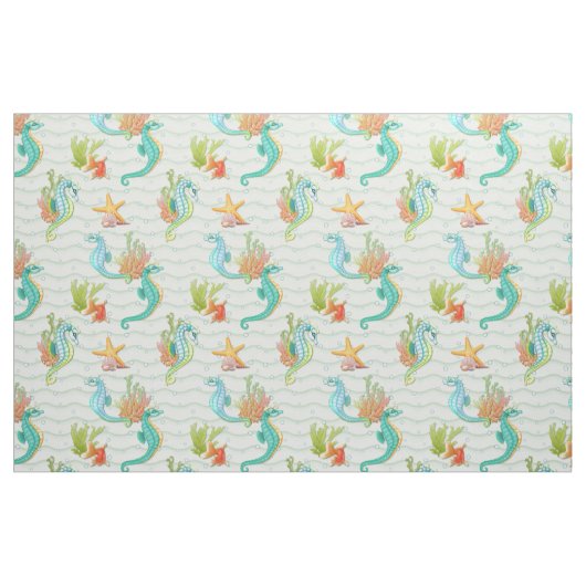 Seepferd Fantasy Stoff (Fat Quarter (45,7 x 55,9 cm))