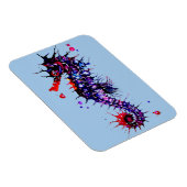 Seepferd Farbe Wasserfarbe Magnet (Rechte Seite)