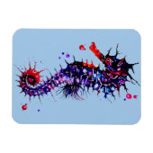 Seepferd Farbe Wasserfarbe Magnet (Horizontal)