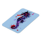 Seepferd Farbe Wasserfarbe Magnet (Linke Seite)
