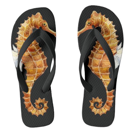Seepferd Fish Flip Flops Badesandalen (Fußbett)