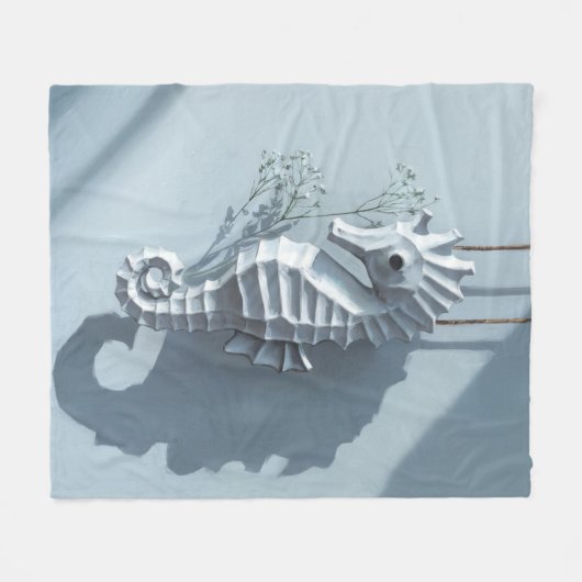 Seepferd Fleecedecke (Vorderseite (Horizontal))