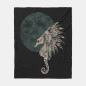Seepferd Fleecedecke (Vorderseite)