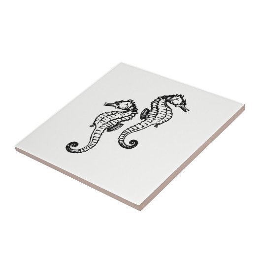 Seepferd Fliese (Seite)