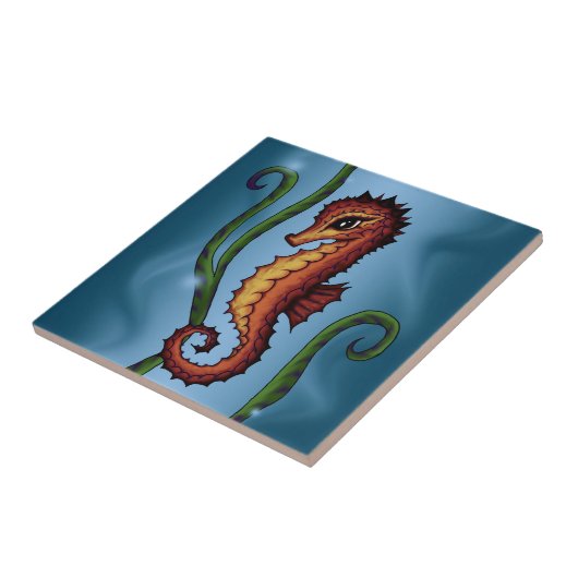 Seepferd Fliese (Seite)