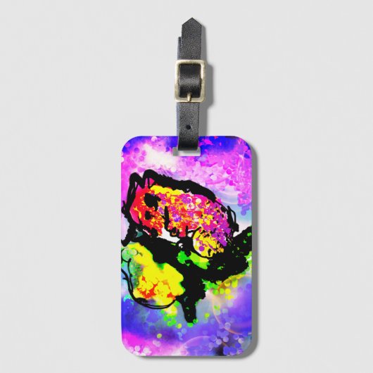 Seepferd Freude  Gepäckanhänger (Vorderseite Vertikal)