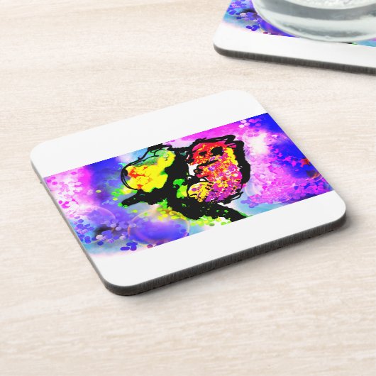 Seepferd Freude  Getränkeuntersetzer (Linke Seite)