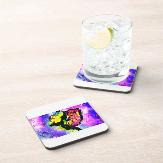 Seepferd Freude  Getränkeuntersetzer (Rechte Seite)