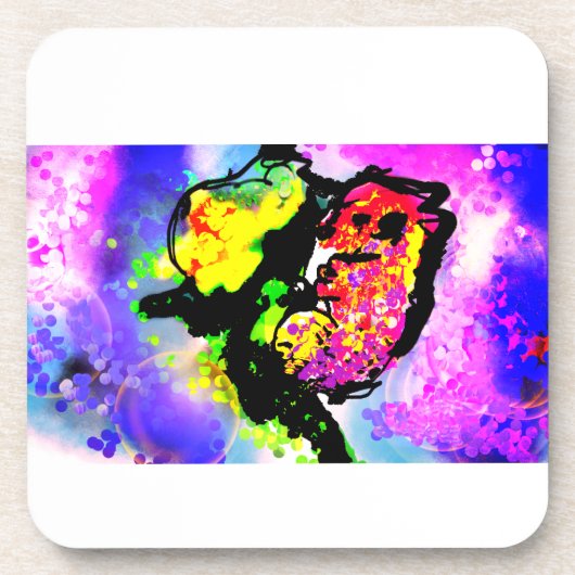 Seepferd Freude  Getränkeuntersetzer (Vorderseite)