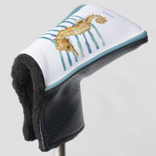 Seepferd für Wasserfarben, kundenspezifisch Golf Headcover (3/4 Vorderseite)