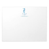 Seepferd für Wasserfarben Personalisiert Stationie Notizblock (Vorderseite)