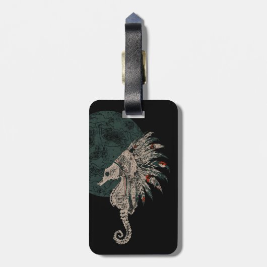 Seepferd Gepäckanhänger (Rückseite vertikal)