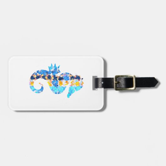 Seepferd Gepäckanhänger (Vorderseite horizontal)