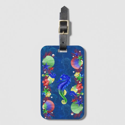 Seepferd Gepäckanhänger (Vorderseite Vertikal)