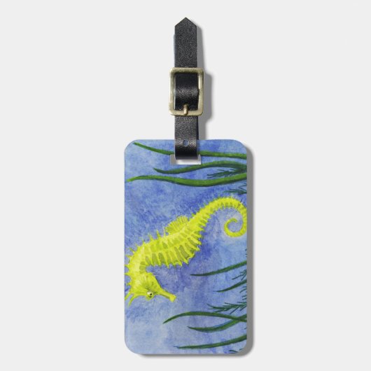 Seepferd Gepäckmarke Gepäckanhänger (Vorderseite vertikal)