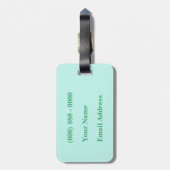 Seepferd Gepäckmarke Gepäckanhänger (Rückseite vertikal)