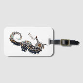 Seepferd Gepäckmarke Gepäckanhänger (Vorderseite (Horizontal))