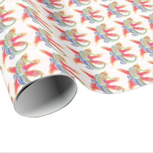 Seepferd-Geschenkpackung Geschenkpapier (Rolleneckpunkt)