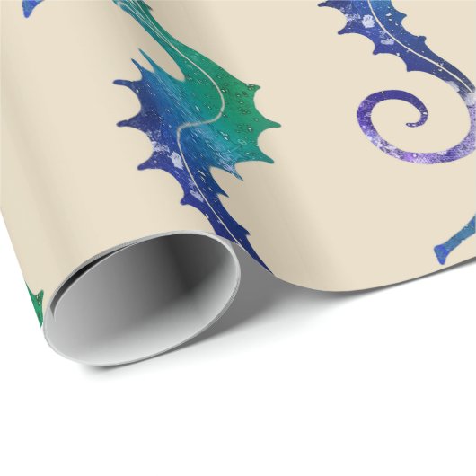 Seepferd Geschenkpapier (Rolleneckpunkt)