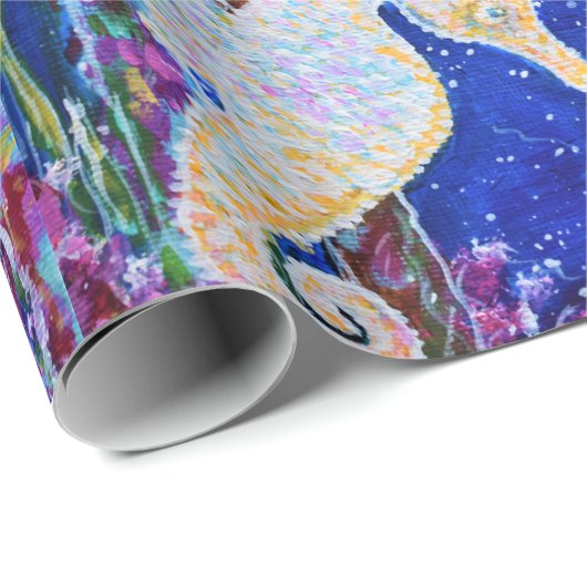 Seepferd Geschenkpapier (Rolleneckpunkt)