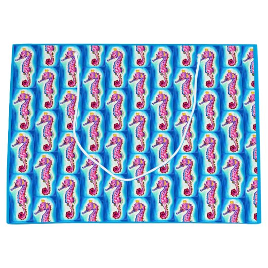 Seepferd-Geschenktasche Große Geschenktüte (Vorderseite)