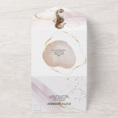 Seepferd Glitzer abstrakter Küstenstrand  All In One Einladung (Außenbereich)