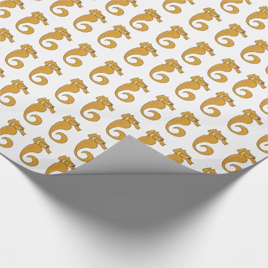 Seepferd - Glossy Wrapping Paper, 30" x 15' Geschenkpapier (Ecke)