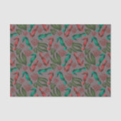 Seepferd Grau nautisches Muster Seidenpapier (Vorderseite)