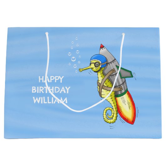 Seepferd Große Geschenktüte (Vorderseite)