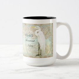 Seepferd, großer Reiher-Küstenstrand - Zweifarbige Tasse