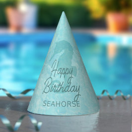 Seepferd Happy Birthday Pool Party Hat Partyhütchen