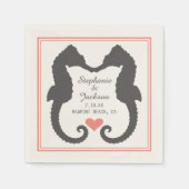 Seepferd Heart Serviette (Vorderseite)