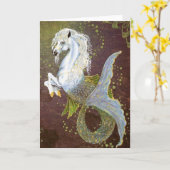 Seepferd Hippocampus Karte (Gelbe Blume)