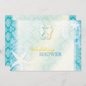 Seepferd Hochzeitsdusche Einladung (Vorne/Hinten)