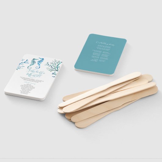 Seepferd-Hochzeitsprogramm für Küstenfans Fächer (Non-assembled)