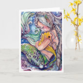 Seepferd Hugs Karte (Gelbe Blume)