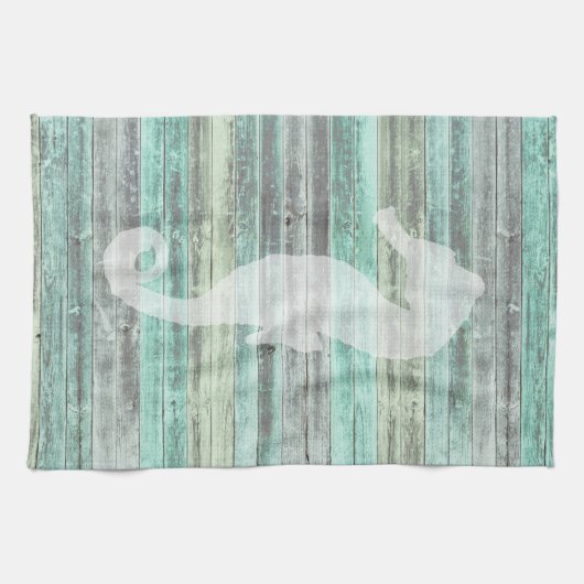 Seepferd im rustikalen Küstendekor Handtuch (Horizontal)