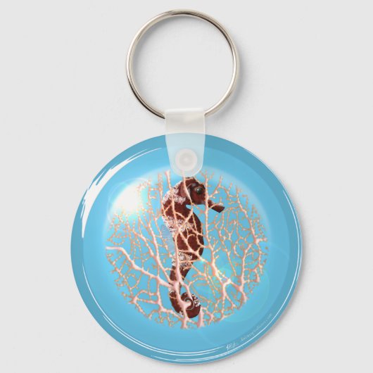 Seepferd im Schlüsselanhänger einer Blase (Vorderseite)