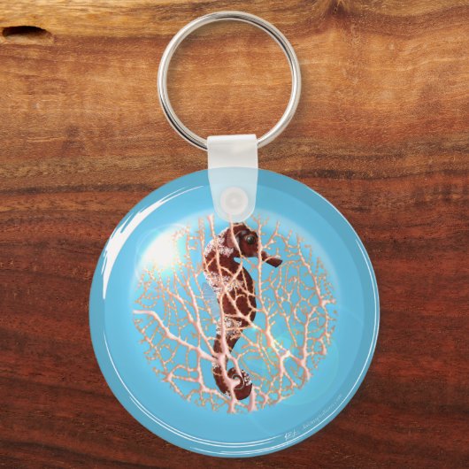 Seepferd im Schlüsselanhänger einer Blase (Vorderseite)