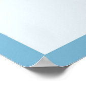 Seepferd in Blau Poster (Ecke)